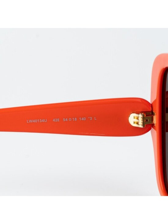 Loewe Women Sunglasses Orange Brown Square LW40134U 42E NEW AUTHENTIC